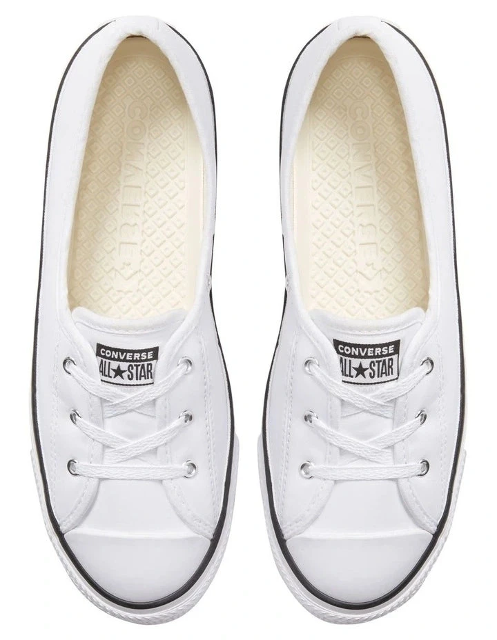 Converse Chuck Taylor All Star Ballet Lace Faux Leather Slip White 4 Converse Chuck Taylor All Star Ballet Lace Faux Leather Slip White - Image 4