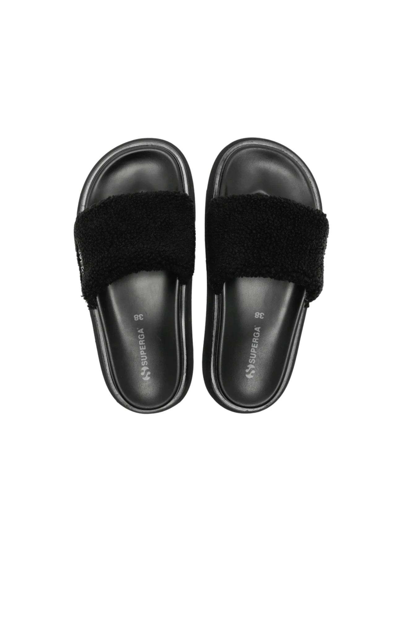 Superga 1918 Slide Platform Faux-Fur Black 3 Superga 1918 Slide Platform Faux-Fur Black - Image 3