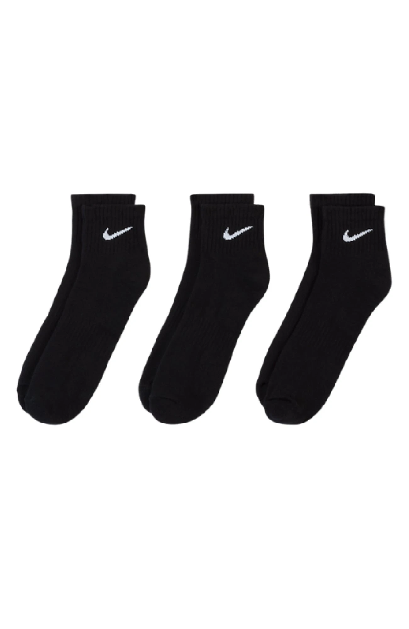 Nike Everyday Cushioned Ankle Socks 3 Pairs Black 1 Nike Everyday Cushioned Ankle Socks 3 Pairs Black