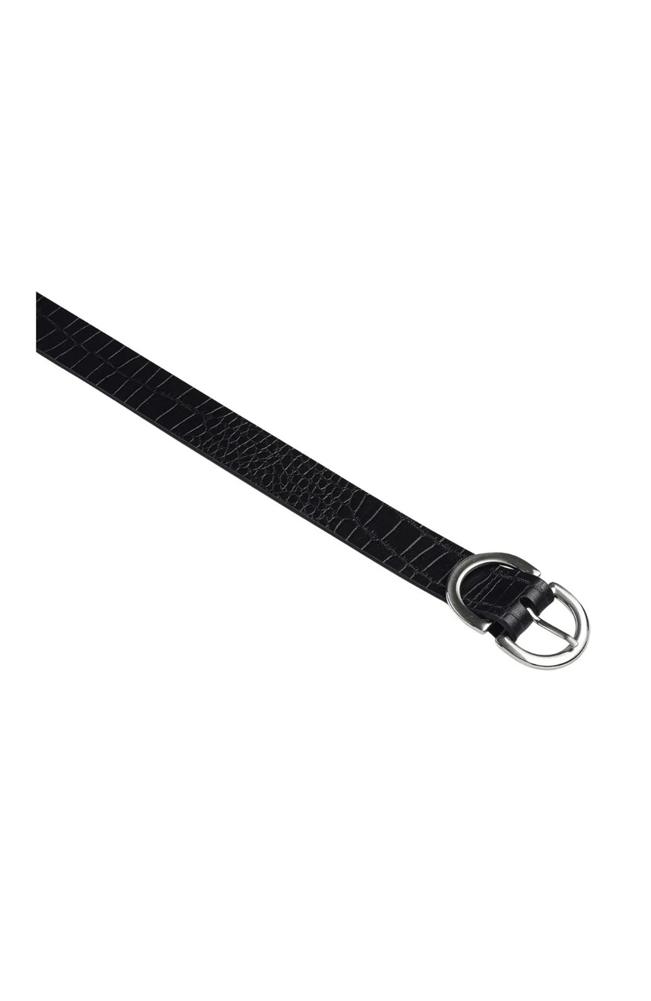 In Reverse Belt Black Croc Silver 3 In Reverse Belt Black Croc Silver - Image 3