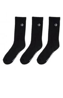 Converse Star Chevron Crew Sock 3 Pack Black
